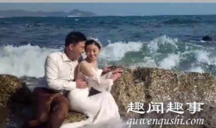 新婚夫妇海边拍婚纱照 突然一个大浪打来双双不见人影真相曝光实在吓人